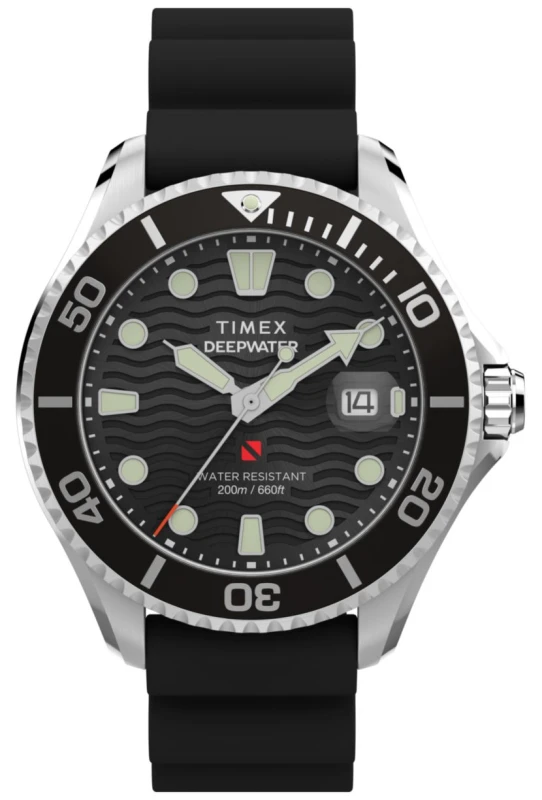 Image of Timex TW2W81600 Deepwater Meridian 200 (44mm) Black Wave Watch