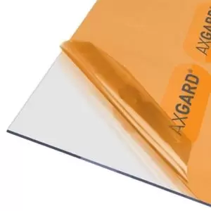 Image of Axgard Clear Polycarbonate Flat Glazing Sheet, (L)2.5M (W)0.62M (T)3mm