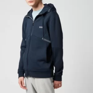 Image of Hugo Boss Athleisure Saggy 2 Zip Through Hoodie Navy Size M Men
