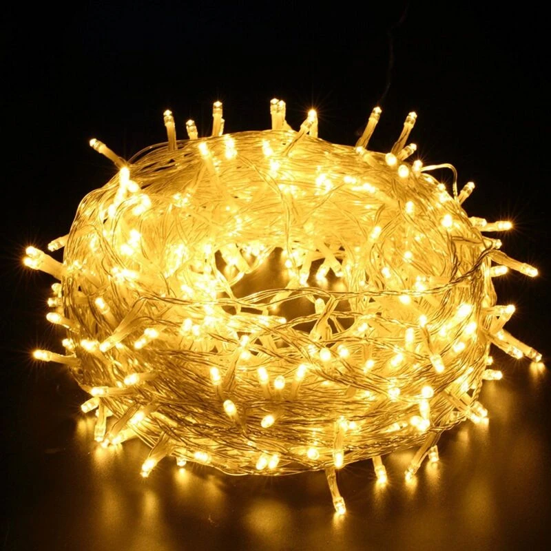 Image of Shatchi 200LEDs Multifunction Timer Outdoor String Fairy Lights 20M Waterproof Christmas Decoration Yellow