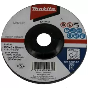Image of Makita A-85391 100mm Metal Grinding Disc - N/A