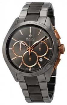 Image of RADO Hyperchrome L Mens Automatic Grey Ceramic Bracelet Grey Watch