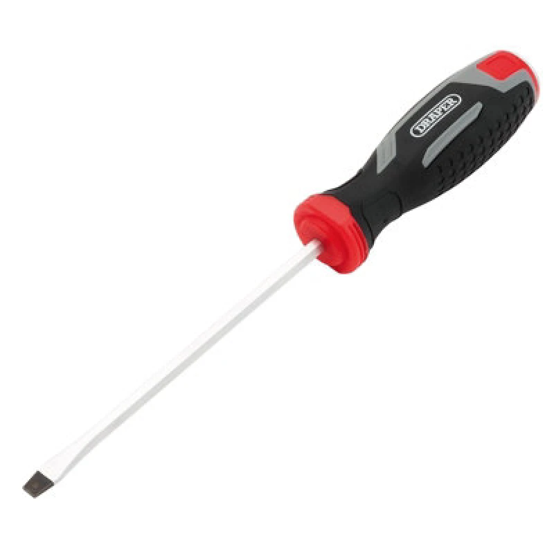 Image of Draper 13461 Pound Thru Slotted Soft Grip Screwdriver, SL5.5 x 125mm 13461