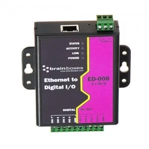Image of Brainboxes ED-008 network splitter Black Violet