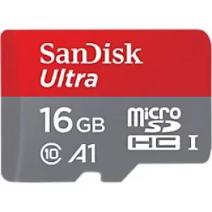 Image of SanDisk Micro SDHC Flash Memory Card UHS-1 A1 16 GB