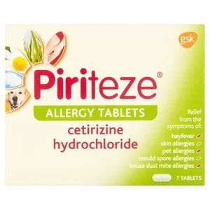 Image of Piriteze Allergy and Hayfever Cetirizine Tablets 7s