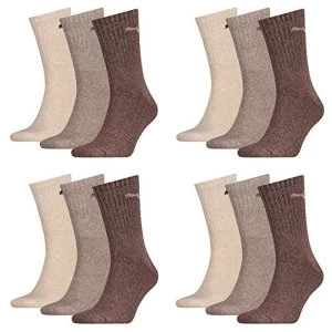 Image of 12 pair Puma Sport Socks Tennis Socks Gr. 35 - 49 Unisex, color:717 - chocolate/walnut/safar, Socken &...