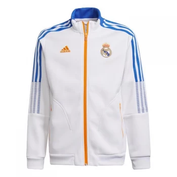 Image of adidas Real Madrid Tiro Anthem Jacket Kids - White