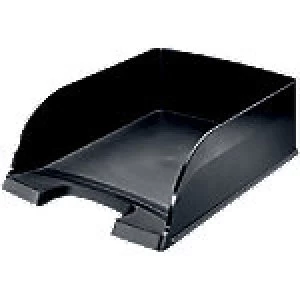 Image of Leitz Plus Letter Tray Jumbo Black 25.5 x 35.7 x 10.5 cm