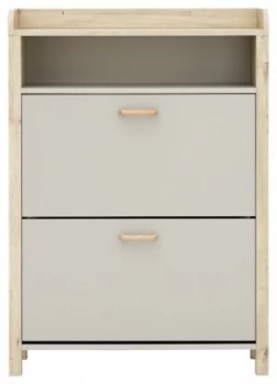 Image of CFW Berwick Open Top Shoe Cabinet - Light Grey