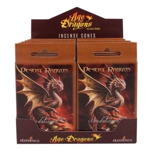 Image of Pack of 12 Desert Dragon Incense Cones by Anne Stokes