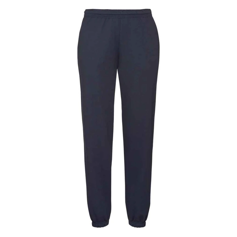 Image of Fruit Of The Loom Fruit of the Loom Men Classic Elasticated Hem Jogging Bottoms in Mid Navy Size: X-Small Mid Navy XS Male 5063300516645