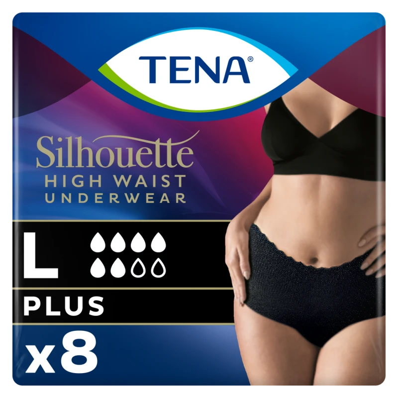 Image of Tena Silhouette Incontinence Pants Black L 113883241