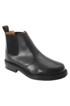 Image of Leather Quarter Lining Gusset Chelsea Boots