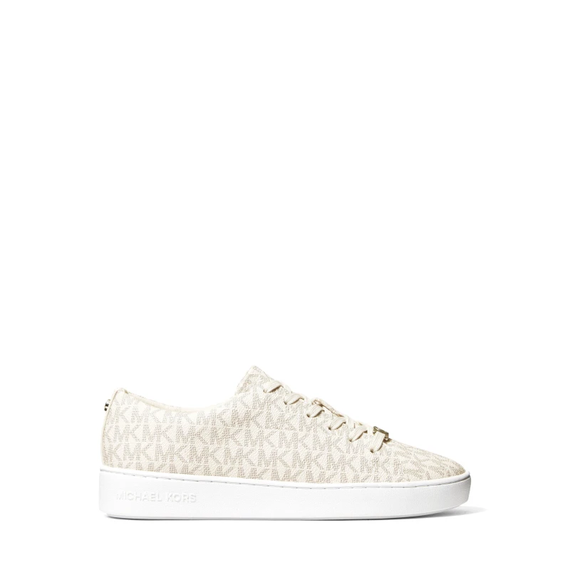 Image of MICHAEL Michael Kors Womens Signature Keaton Low-Top Trainers Vanilla 150 female 6.5 (40)