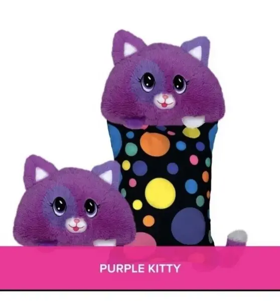 Image of Happy Nappers Fluff A Luff Pets Purple Kitty Pillow