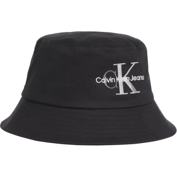 Image of Calvin Klein Jeans Embroidered Bucket Hat - Black BDS