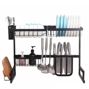 Image of Neodirect - Neo Over Sink Kitchen Shelf Organiser Dish Drainer Drying Rack Utensils Holder 65cm