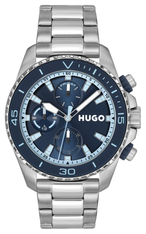 Image of HUGO 1530429 #DIVE (44mm) Blue Dial / Stainless Steel Watch