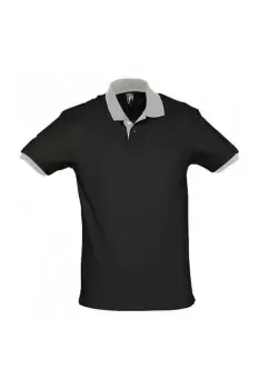 Image of Prince Contrast Pique Short Sleeve Cotton Polo Shirt