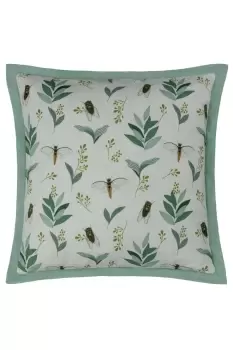 Image of Lacewing Floral Oxford Trimmed Polyester Filled Cushion