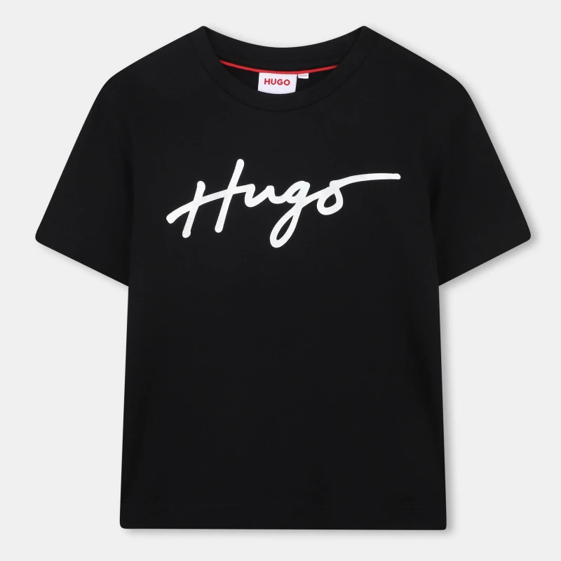 Image of Hugo Kids Logo T-Shirt Black 09B female 8Y