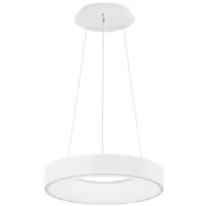 Image of Netlighting Merano Bancroft 38cm Integrated LED Pendant Ceiling Light Sandy Whit