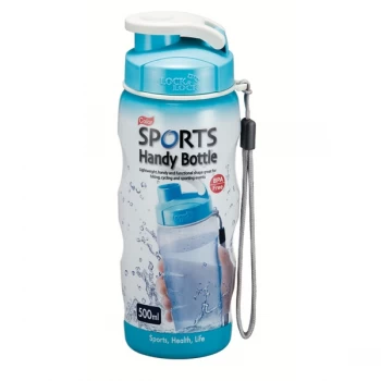 Image of Lock & Lock Blue Sports Handy Bottle with Carry Strap 500ml