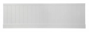 Image of Wickes Tongue and Groove Bath Front Panel - White Gloss 1700mm