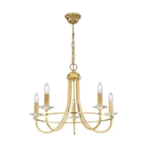Image of Imperial Classic 5 Arm Chandelier English Brass, 5x E14