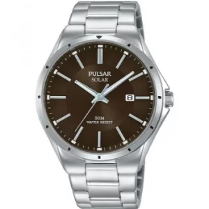 Image of Mens Pulsar Solar Solar Powered Watch