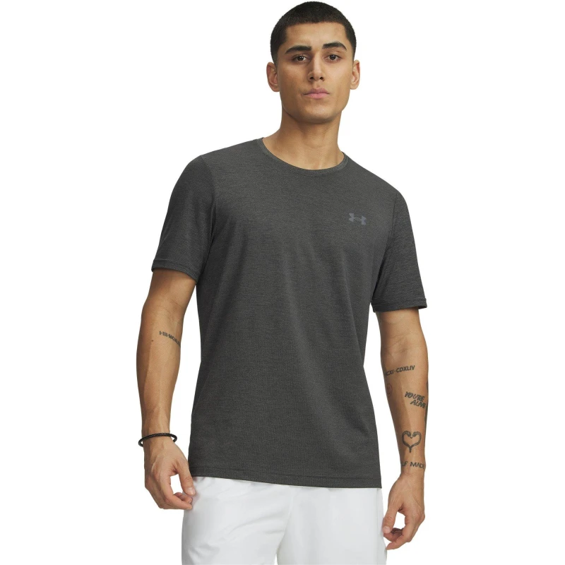 Image of Under Armour Mens VanishE Seamless Short Sleeve Performance Gym Top Black/Grey male M