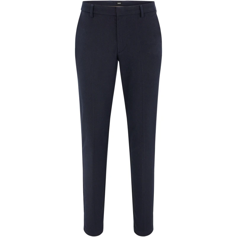 Image of Boss Mens Kaito1 Slim Fit Trousers Dark Blue male 38W R