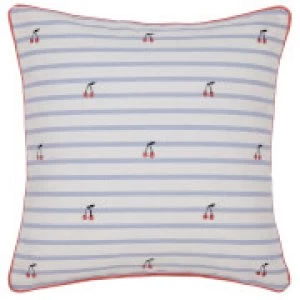 Image of Joules Hollyhock Floral Cushions - Blue