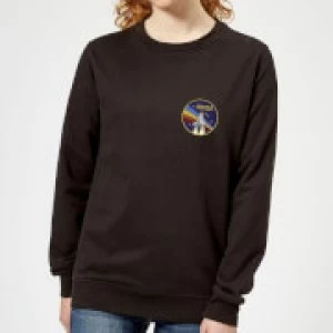 Image of NASA Vintage Rainbow Shuttle Womens Sweatshirt - Black