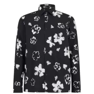 Image of Ted Baker Sevlo Floral Shirt - Black