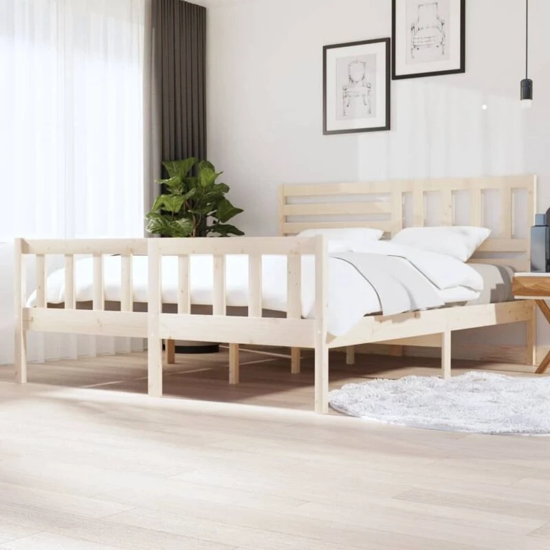 Image of VIDAXL Bed Frame without Mattress Super King Solid Wood Vidaxl 8720286961551
