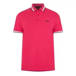 Image of BOSS Tipped Polo Shirt - Pink