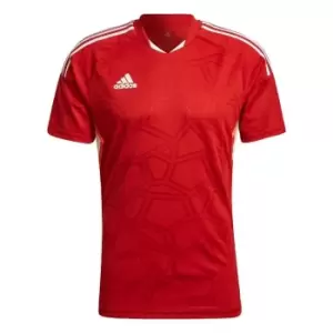 Image of adidas Condivo 22 Match Day Jersey Mens - Team Power Red 2 / White