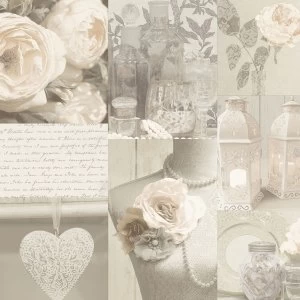 Image of Arthouse Charlotte Wallpaper - Neutral