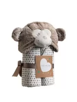Image of Clair De Lune Little Monkey Hooded Blanket