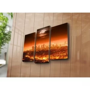 Image of 3PATK-13 Multicolor Decorative Canvas Painting (3 Pieces)