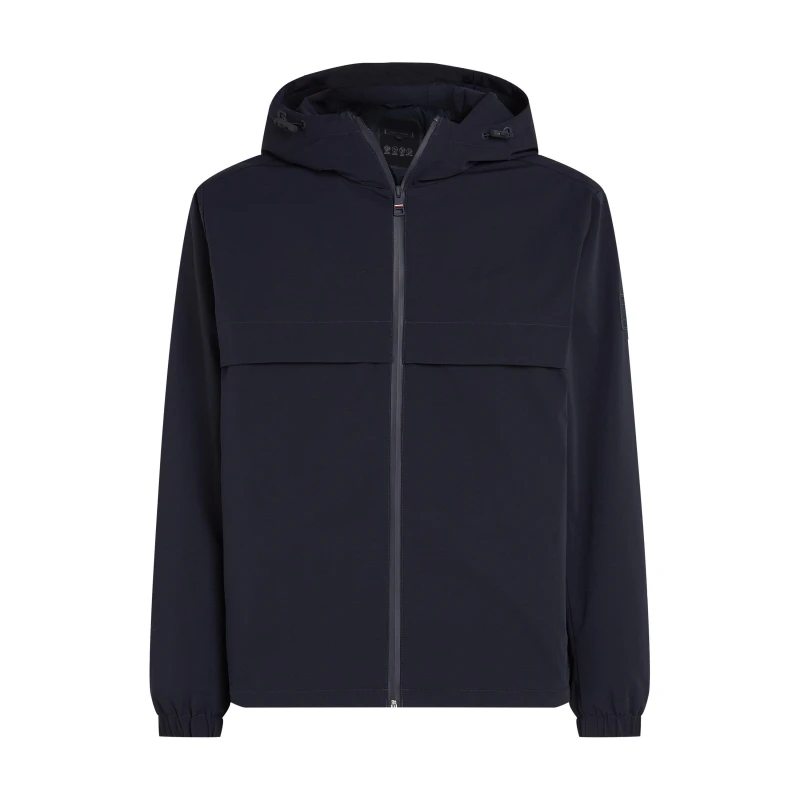 Image of Tommy Hilfiger Mens Technical Hooded Long Sleeve Zip Windbreaker Desert Sky male S