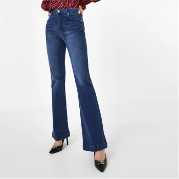 Image of Biba BIBA Dolly Flare Jeans - Mid Blue