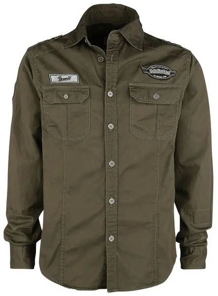 Image of Brandit Luis Shirt Longsleeve olive M Men