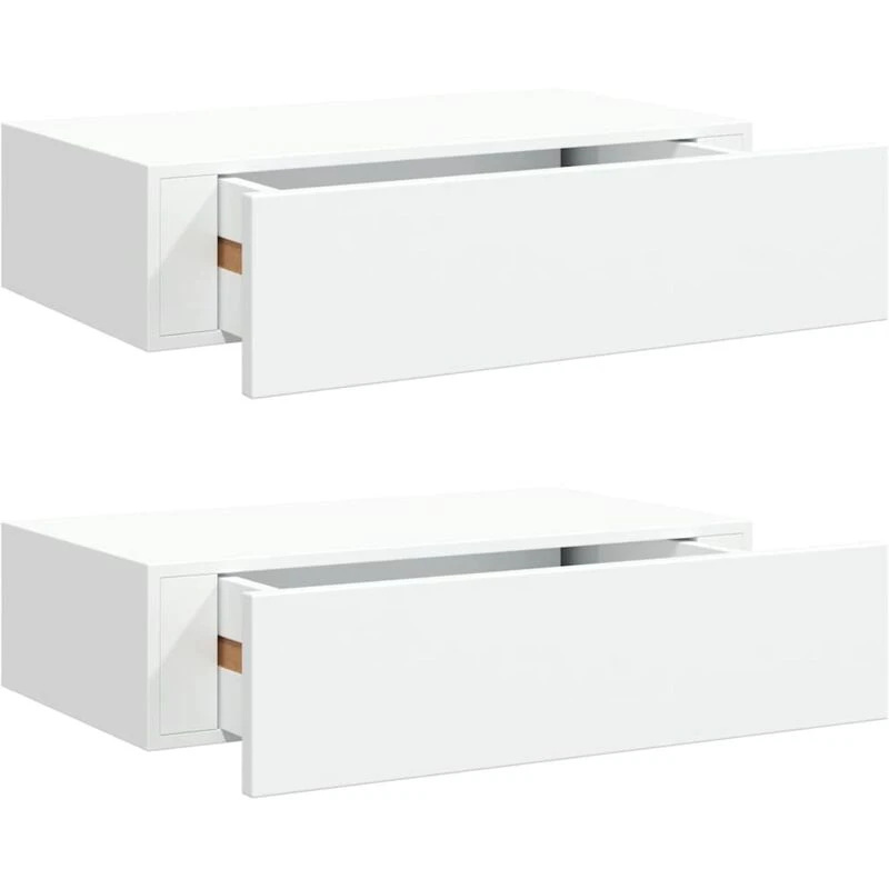 Image of VIDAXL Wall-mounted Drawer Shelves 2 pcs White 40x23.5x10cm mdf Vidaxl 8720286418673
