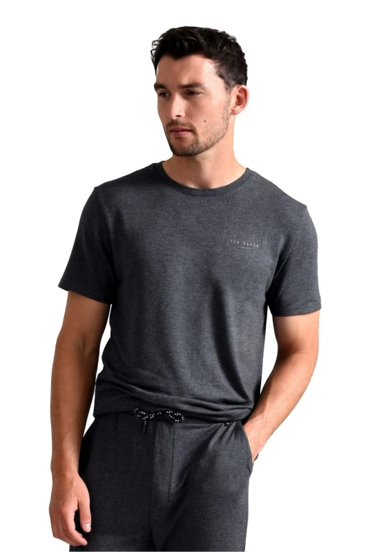 Image of Ted Baker Super Soft Lounge T-Shirt Dark Grey Marl L