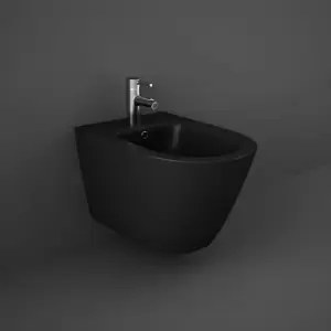 Image of Rak Feeling Rimless Wall Hung Bidet 520mm Projection - Matt Black