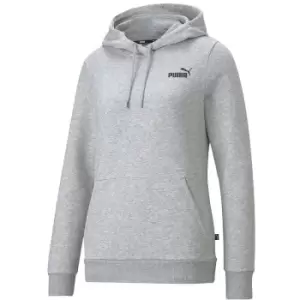 Image of Puma Womens ESS Small Logo Hoodie - Small - Grey - Grey