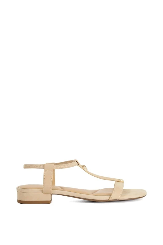 Image of Dune London Womens 'Lyra' Leather Sandals in Ecru Size: 6 Ecru Female 6